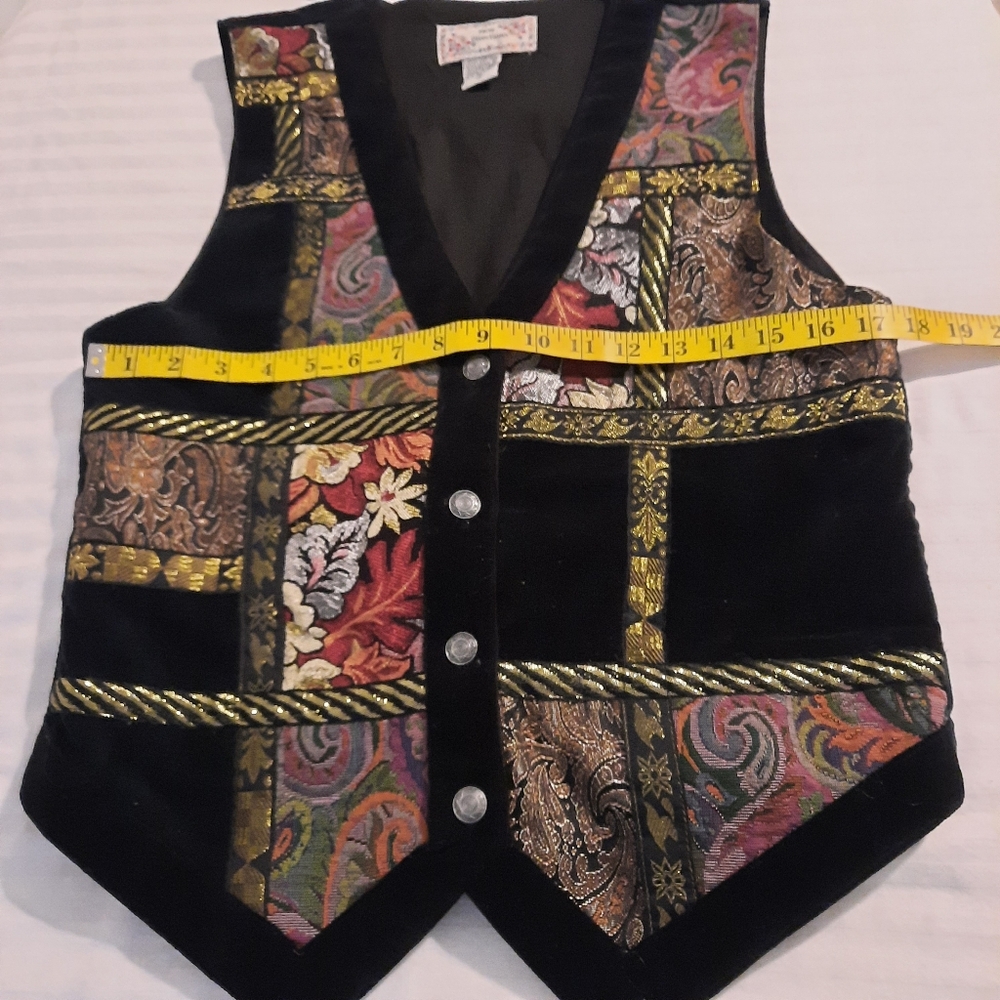 Patchwork Vest Size Small - image 8
